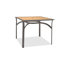 Table de salle à manger carrée en aluminium et en poly-résine Harper de 42 po avec trou pour parasol Harper