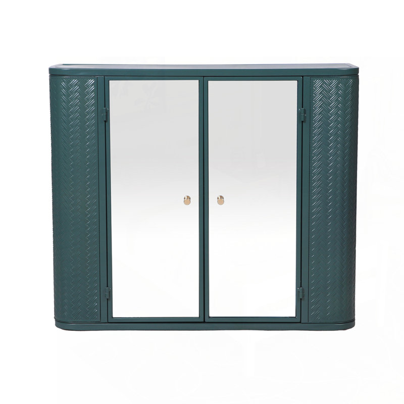 Armoire murale polyvalente avec miroir et tablette ouverte pour le rangement