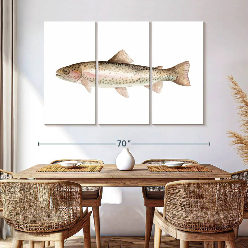 Rainbow Trout, 42" H x 65" W