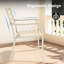 Mobilier de patio de 7 pièces avec 6 chaises empilables en métal et une table ronde de 53,64 po, finition vieillie sur les chaises, sièges faciles à nettoyer, revêtement de rouille, rangement, coloré-1976069716