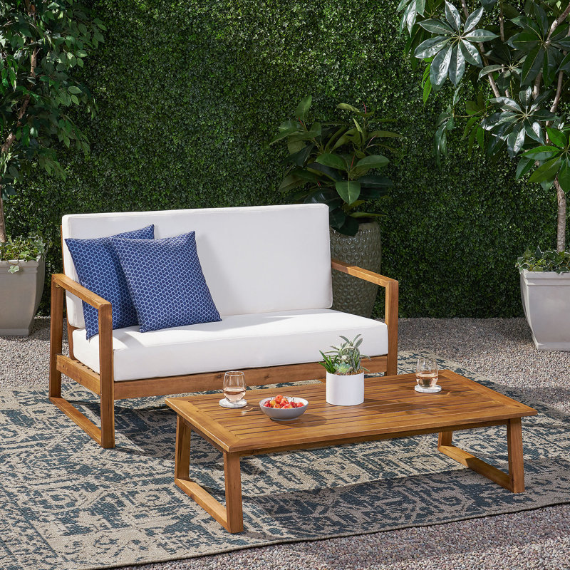 BELGIAN LOVESEAT & COFFEE TABLE