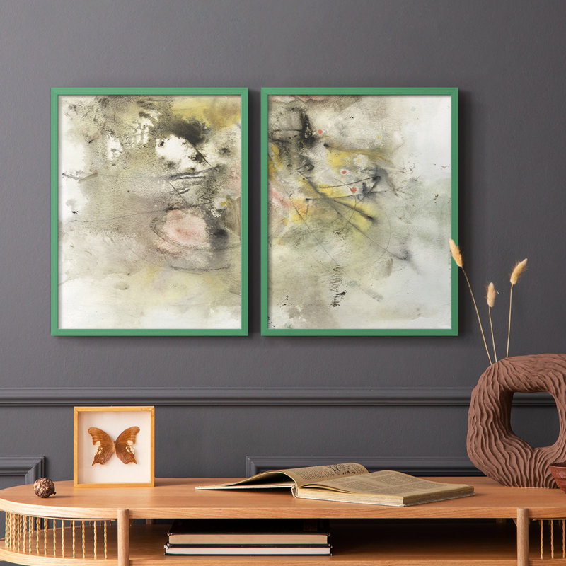 «Soft Inspiration I», reproduction encadrée de qualité supérieure - prête à être accrochée - aucun clou requis - aucun clou requis