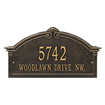 Roselyn Personalized Arch Grande 2-Line Wall Address Plaque