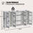 Alvilda 62.9'' W Modern Sideboard Buffet with Glass Doors-201442961