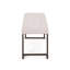 Banc rembourré capitonné, beige et bronze