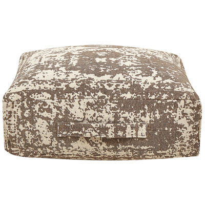 Crosthwait 50cm Wide Square Abstract Pouffe Ottoman