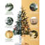 Ensemble de 2 sapins de Noël enneigé 3 pi avec 70 lumières et 8 modes avec base blanche pour bureau à domicile