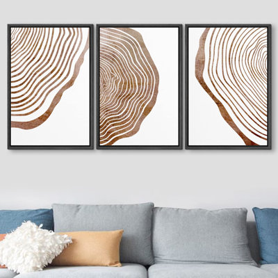 Brun, aquarelle, spirale, anneau, Polygone, formes abstraites, illustrations, art moderne, bohème, nordique