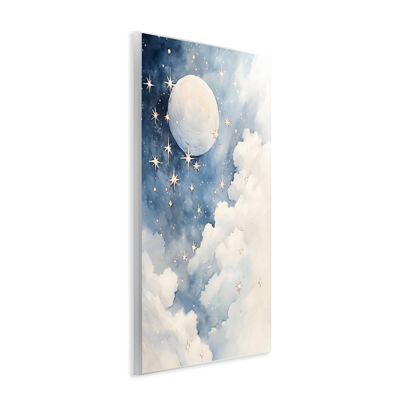 «Starry Night with Dreamy Clouds», plaque murale par Creative Studio, H 15 po x l 10 po