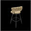 Ensemble de 2 tabourets de bar, chaise d'îlot de cuisine non réglable, tabouret de bar rotatif à 360 degrés avec dossier et repose-pieds-1694519212