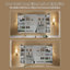 Armoire à pharmacie rectangulaire en aluminium avec miroir, 91,4 cm (L) x 76,2 cm (H), à encastrer ou à fixer au mur, double porte, étagères réglables en verre trempé, grande capacité de rangement-948001298