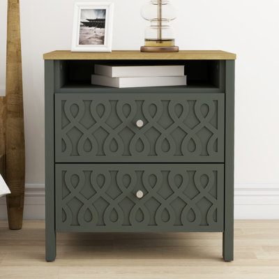 Pruitt Allysyn 22.7’’H 2 Drawer Nightstand