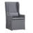 Baxter Concrete Veneer Top Dining Table And Slipcovered Wingback Parson Chairs Set - Full Concrete Veneer Top Table, Fabric Cover Chairs-96220401
