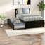 Lit simple en bois avec gigogne espresso peu encombrant