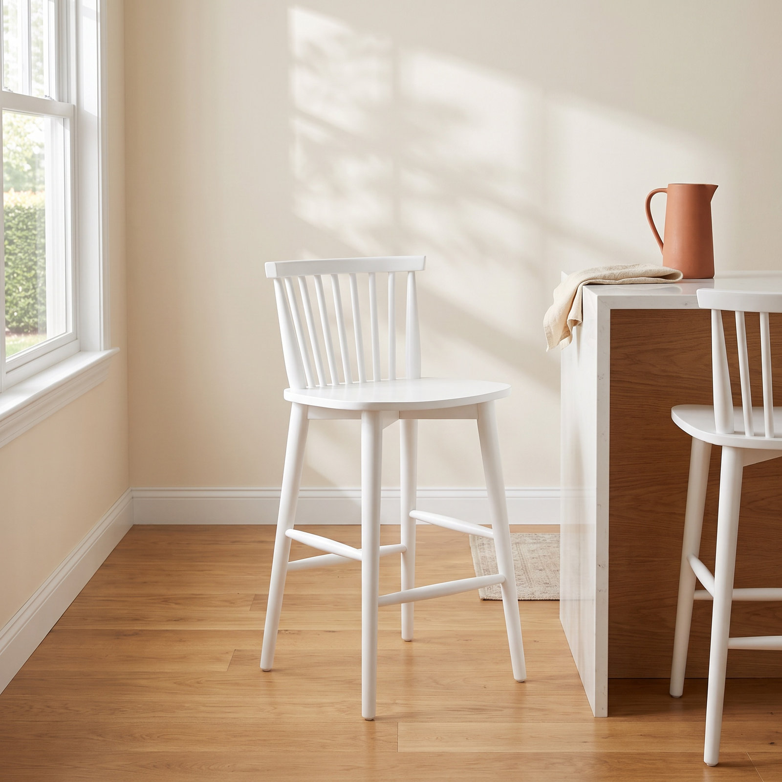 Girona 26" Bar Stool, White