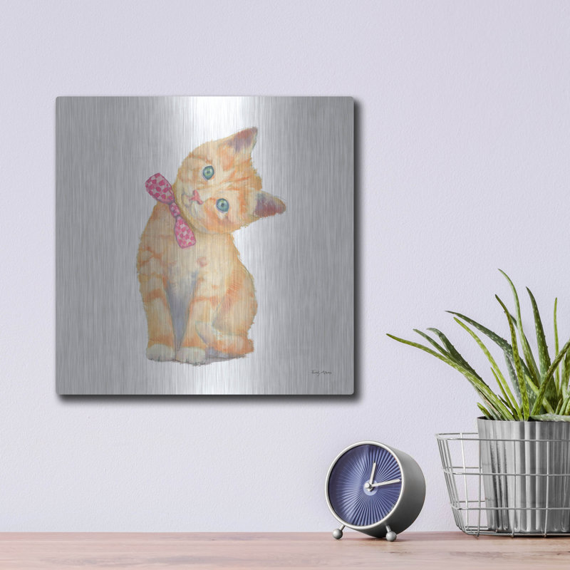 Art mural en métal Red Barrel Studio «Cutie Kitties 2» par Emily Adams, H 12 po x l 12 po