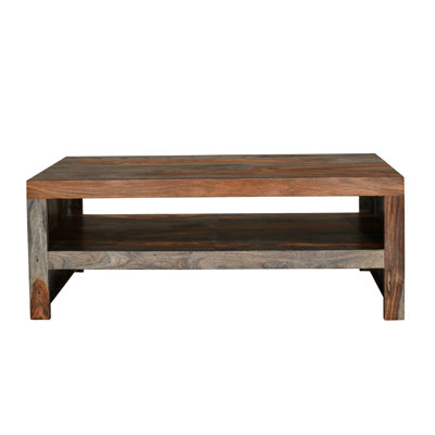Goa Cube Solid Wood Sled Coffee Table with Storage