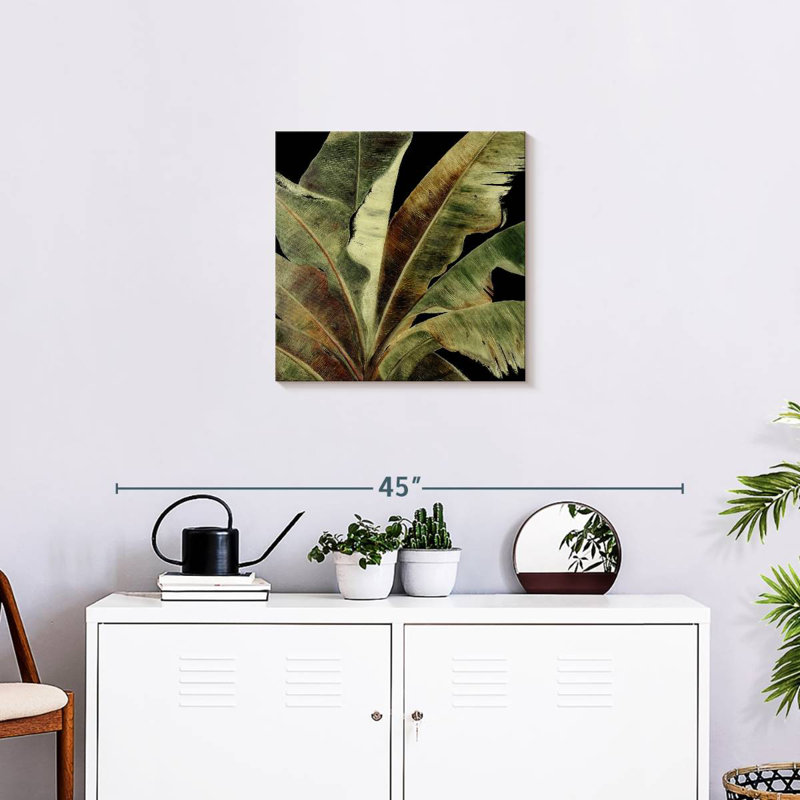 Harnek Uraba Palm sur fond noir, H 20 po x l 20 po
