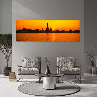 Thailande, Wat Arun, art mural contemporain abstrait de la ville de Wat Arun