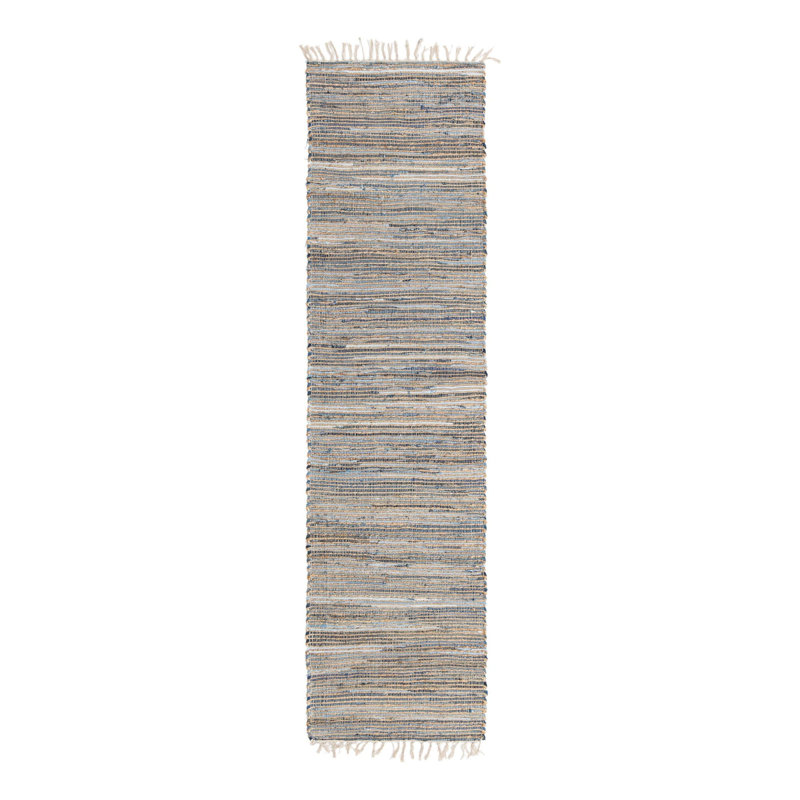Holly-Rose Cotton Striped Indoor Rug, Runner 2'7" x 10'