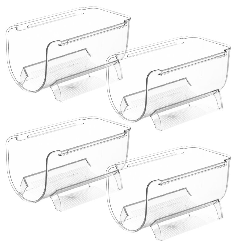 Ensemble de 4 organisateurs de porte-bouteilles en acrylique transparent Pantry Partners Eco Conscious
