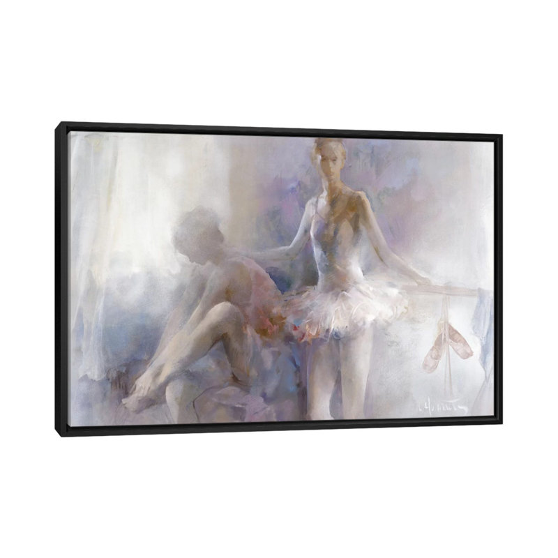 «Ballerinas», reproduction sur toile, H 18 po x l 26 po x P 1,5 po, Toile avec cadre noir, Pas de tapis