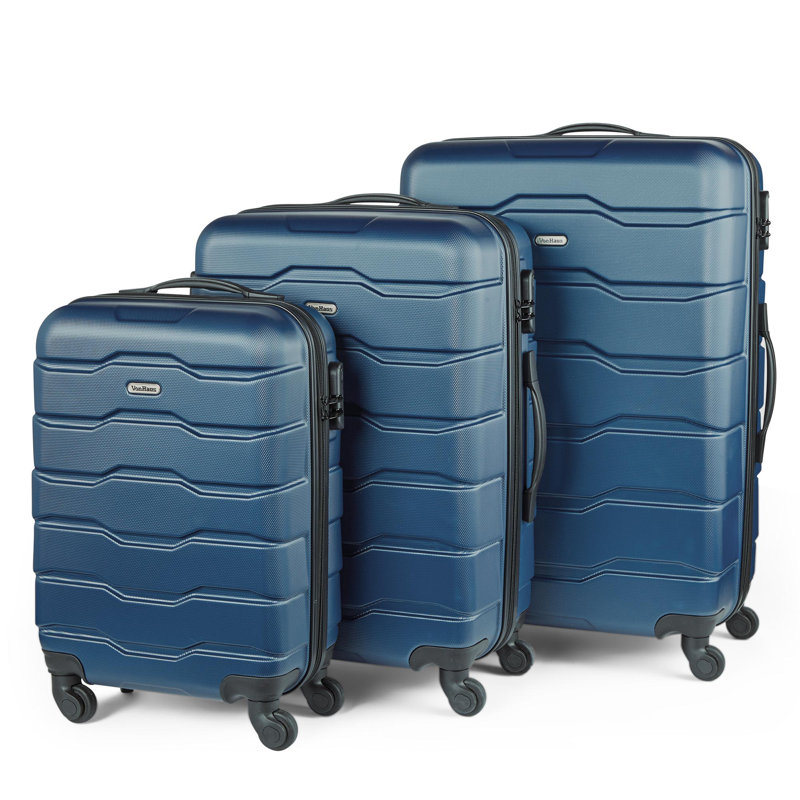 3pc Abs Navy Luggage Set