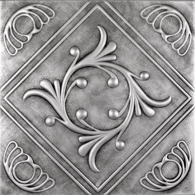 Diamond Wreath 1.6 ft. x 1.6 ft. Polystyrene Glue-up Ceiling Tile