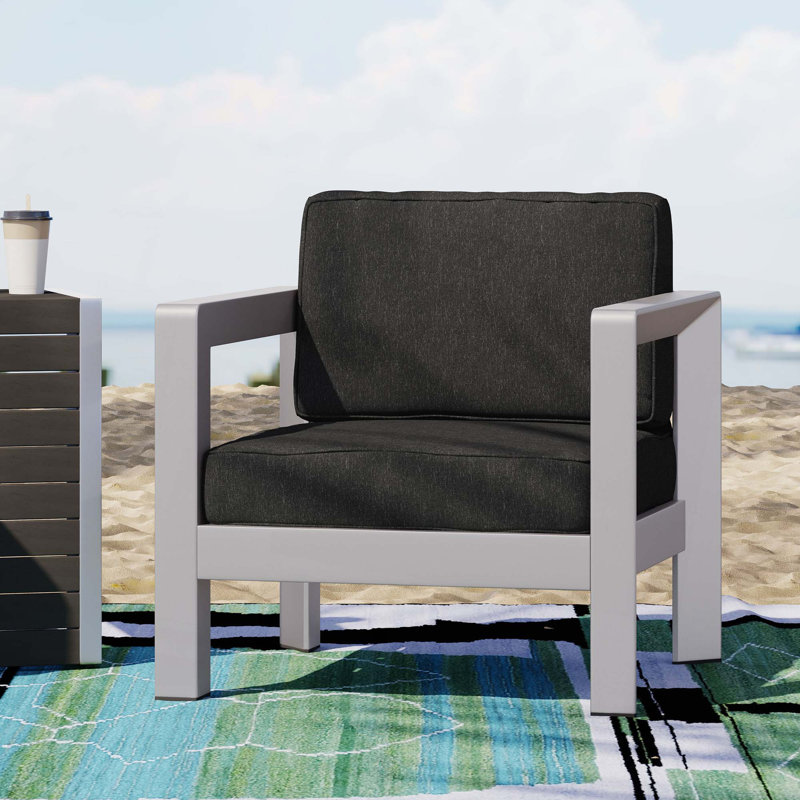 Simple elegance for living room, chic accent chair, Tissu noir