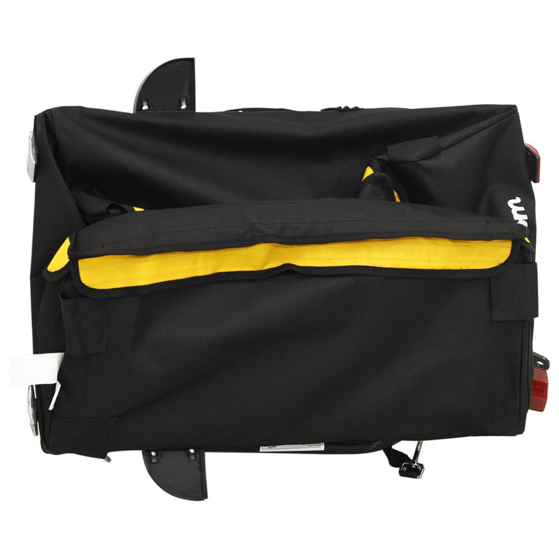 Remorque vidaXL pour enfants, H 17,32 po x l 47,24 po x P 21,26 po, Noir / Orange