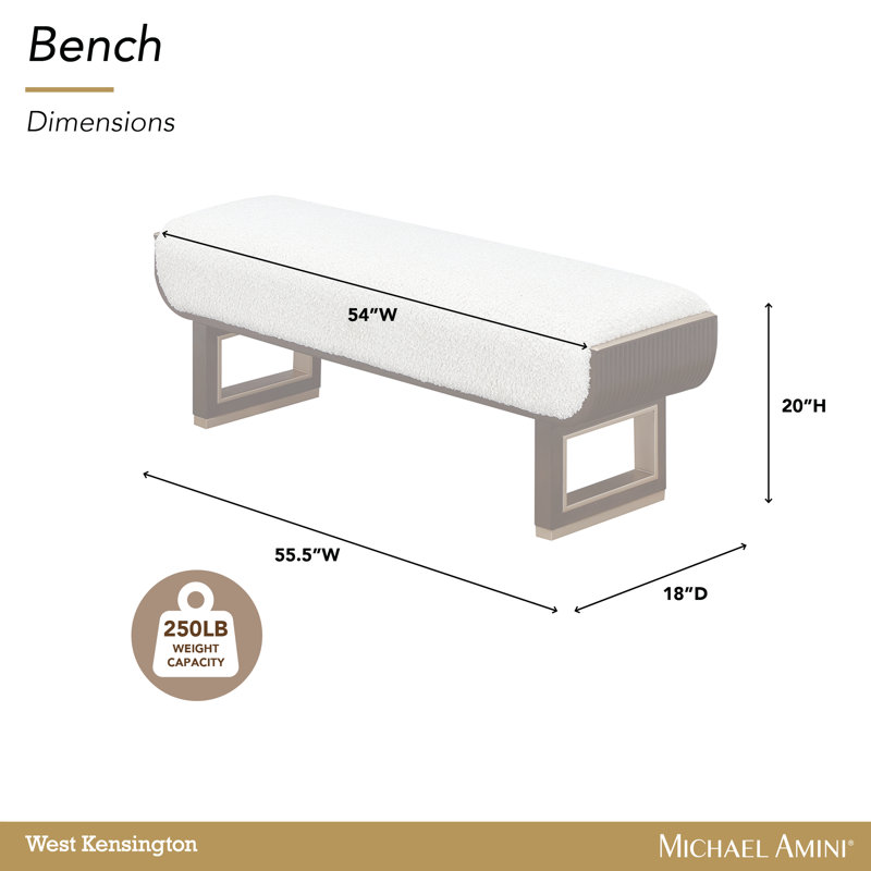 West Kensington Accent Bench, Brown