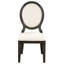 Chaise d'appoint à dossier ovale foncé Fulton (ensemble de 2)