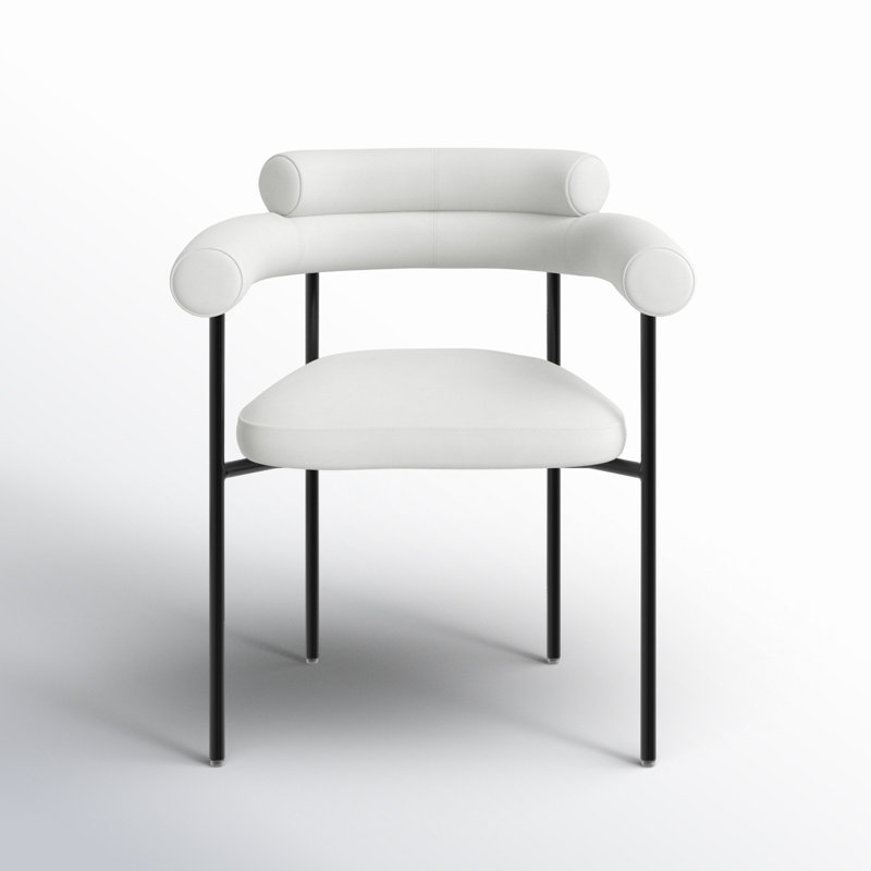 Bellport Curved Back Dining Chair, White Linen