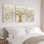 Ensemble de 3 impressions florales sur toile tendue à l'huile sur toile