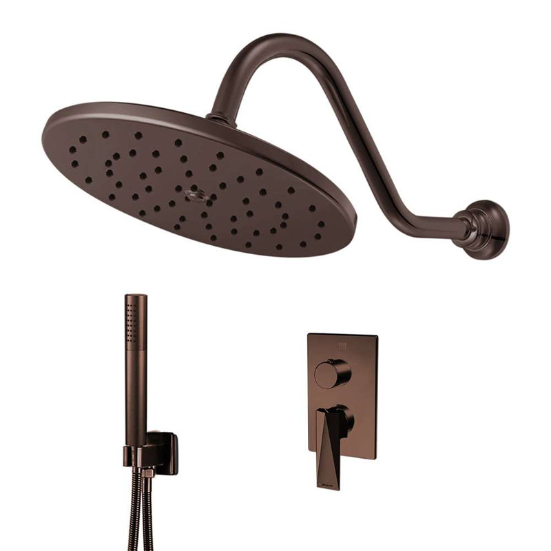 Ensemble de mélangeur de douche à 2 voies Bravat avec installation dissimulée pour les intérieurs de salle de bain modernes