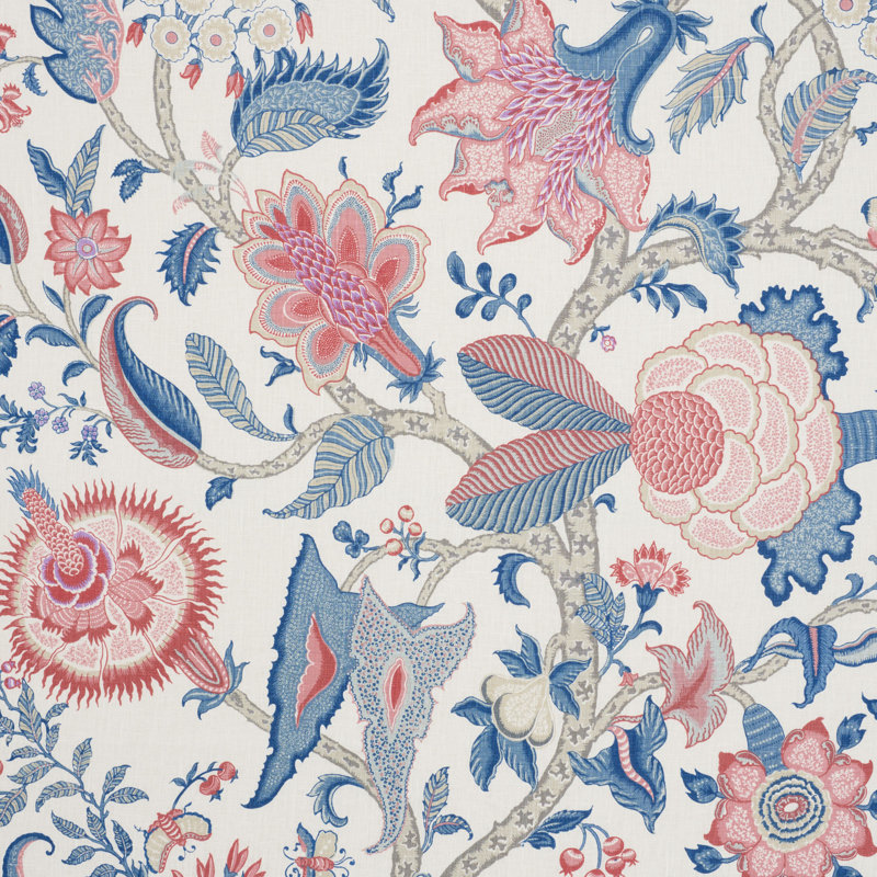 Tissu Arborvitae, Rose / Delft