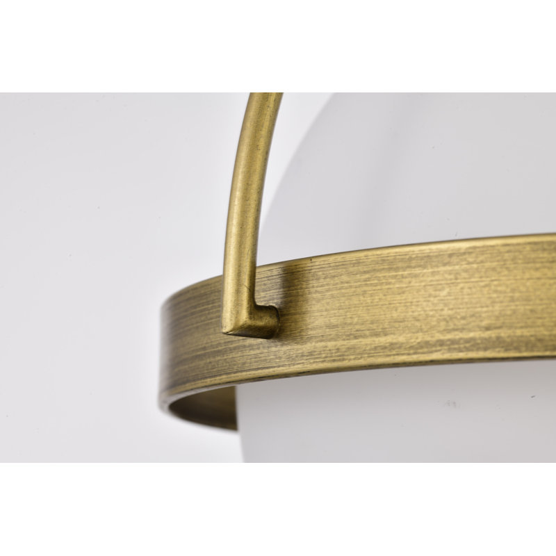 Plafonnier encastré en verre Orleans, H 11,88 po x l 13 po x P 13 po, Laiton naturel