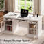 Bureau de direction moderne 67 "avec rangement et ports USB