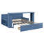 Lit de jour avec bureau amovible, tiroirs de rangement et table d'appoint hydraulique-1490872137-1490872138