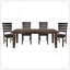 Table de salle à manger rectangulaire 1 pièce en chêne foncé avec rallonge de rangement en bois