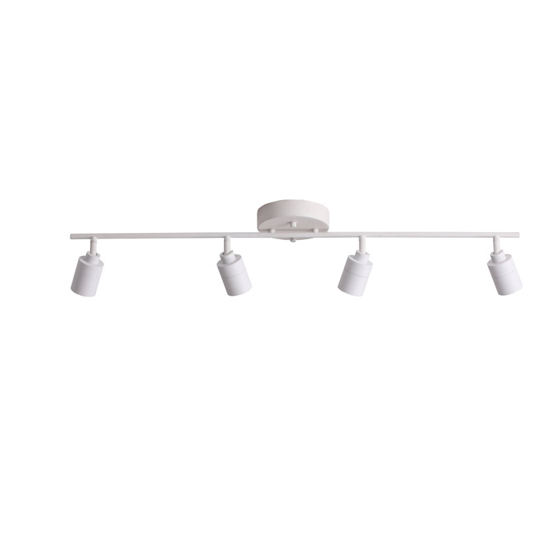 White 4-Head LED Track Light with Adjustable Spotlights