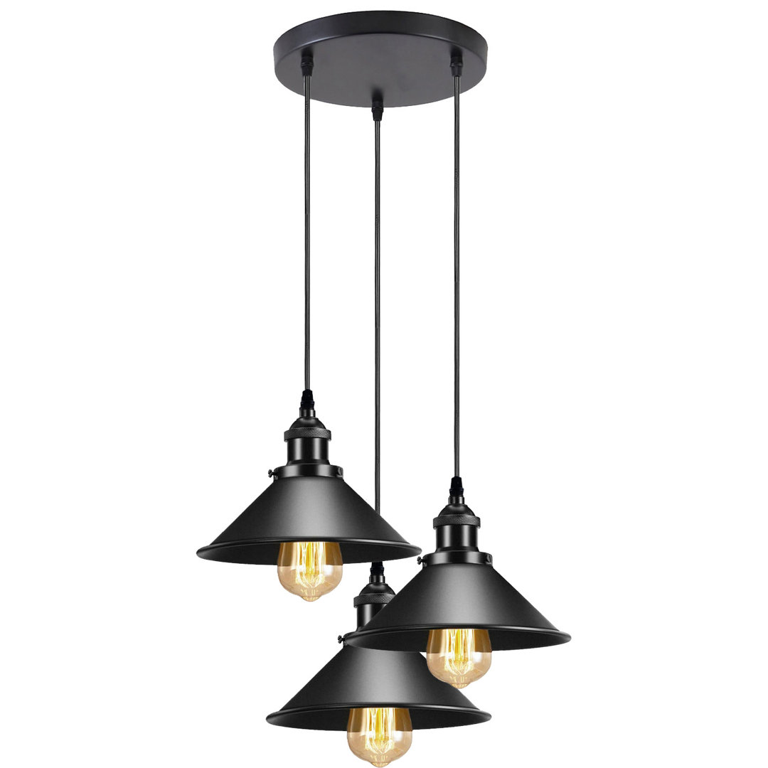 Daytona 3 - Light Black Cluster Pendant