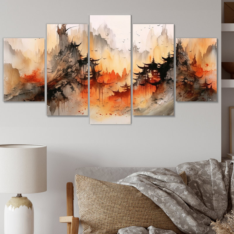 Impression sur toile - 5 panneaux Majestic