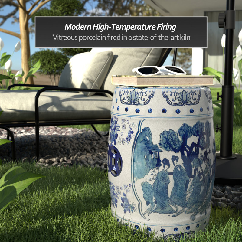 Prunty Ceramic Accent Stool