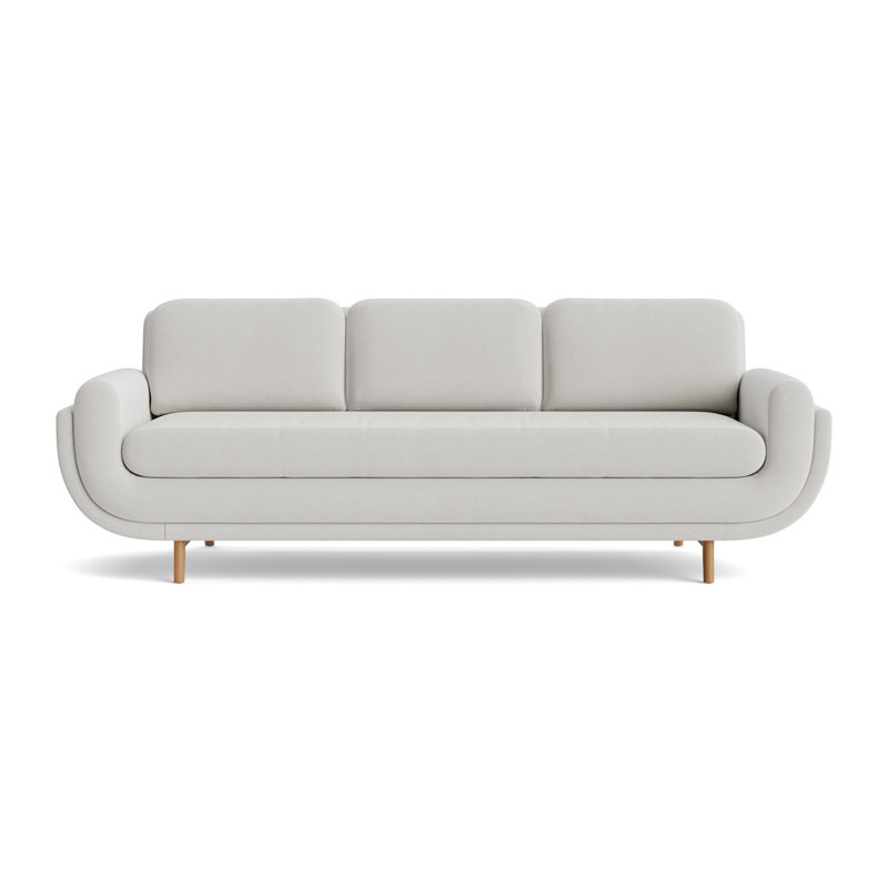 Regatta 100 Sofa, Performance Velvet - Silver, Natural