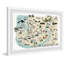 «Illustrated Map Of Washington», reproduction d'art sur papier-1399440655