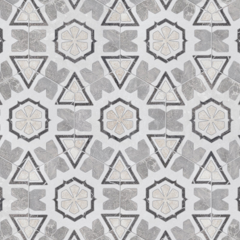Mazzo 9" x 10" Porcelain Patterned Wall & Floor Tile