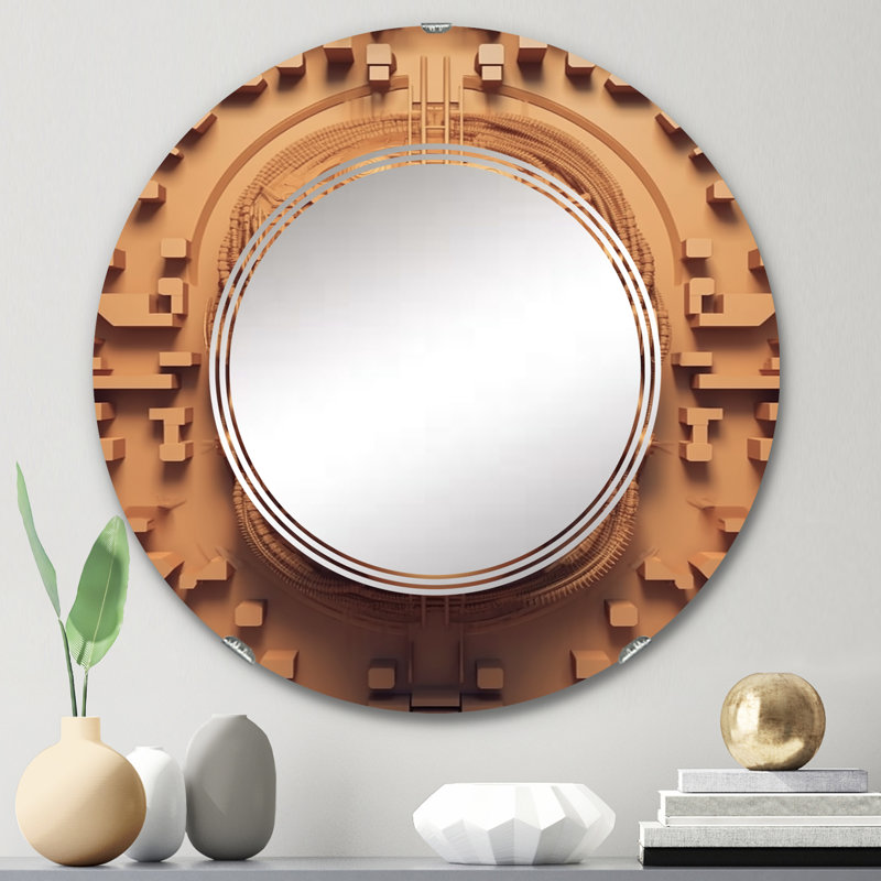 Flourmoy - Miroir mural moderne rond, 24 po x 24 po