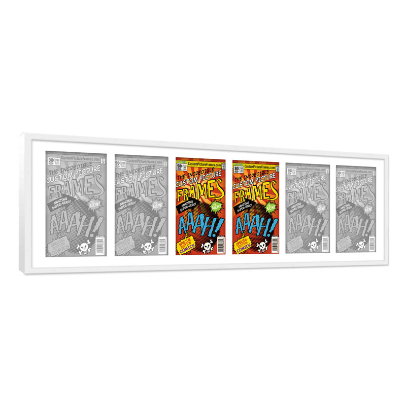 Cadre photo Evalynn, 7,75 po x 10,5 po, Blanc / blanc