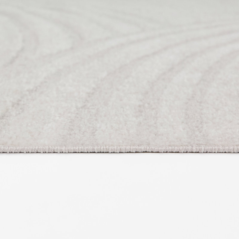 Modesta Cream Organic Boho Arches Area Rug, 7'10" x 10'